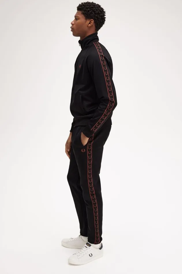 Men Tracksuits Fred Perry Contrast Taped Track Pants Blackwhisky Brown