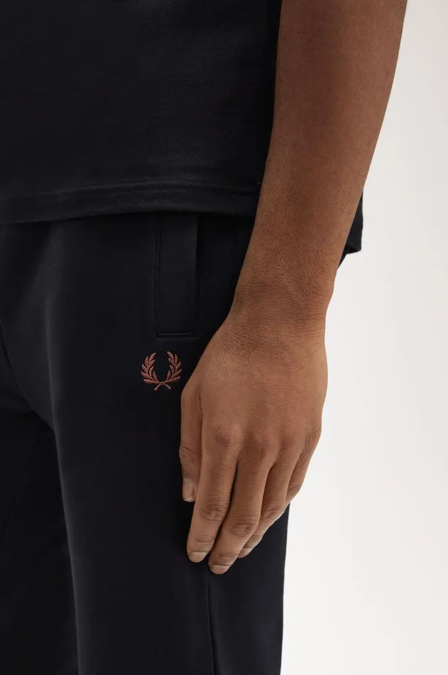 Men Tracksuits Fred Perry Loopback Sweatpants Blackwhisky Brown