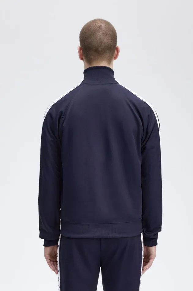 Men Tracksuits Fred Perry Taped Track Jacket Carbon Blue
