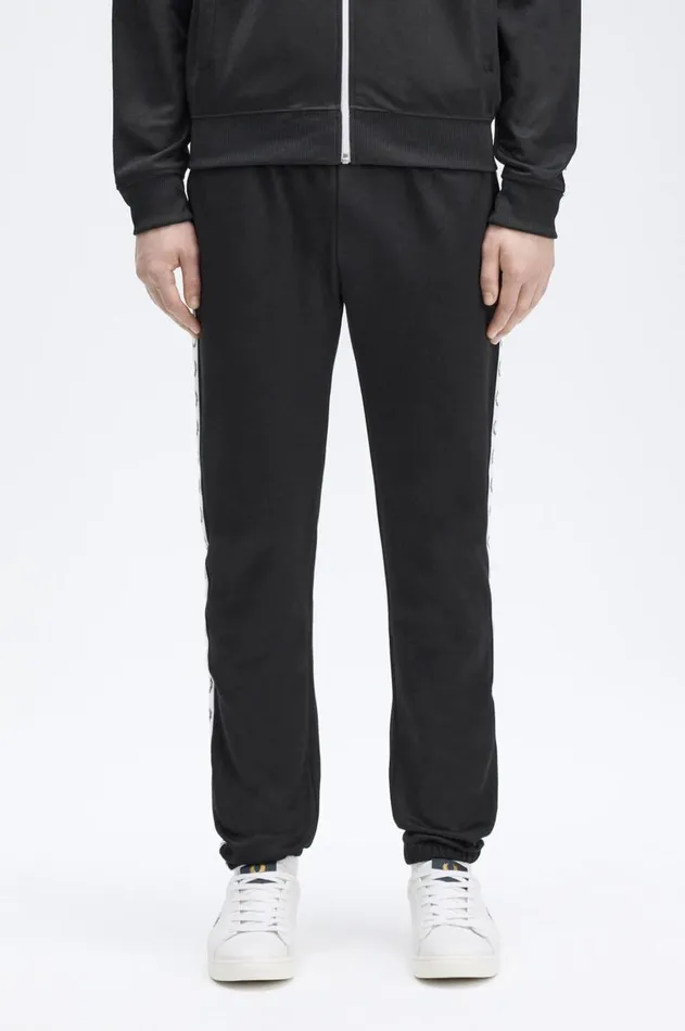 Men Tracksuits Fred Perry Taped Track Pant Black
