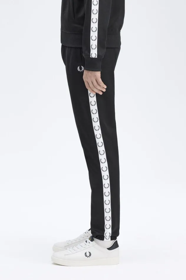 Men Tracksuits Fred Perry Taped Track Pant Black