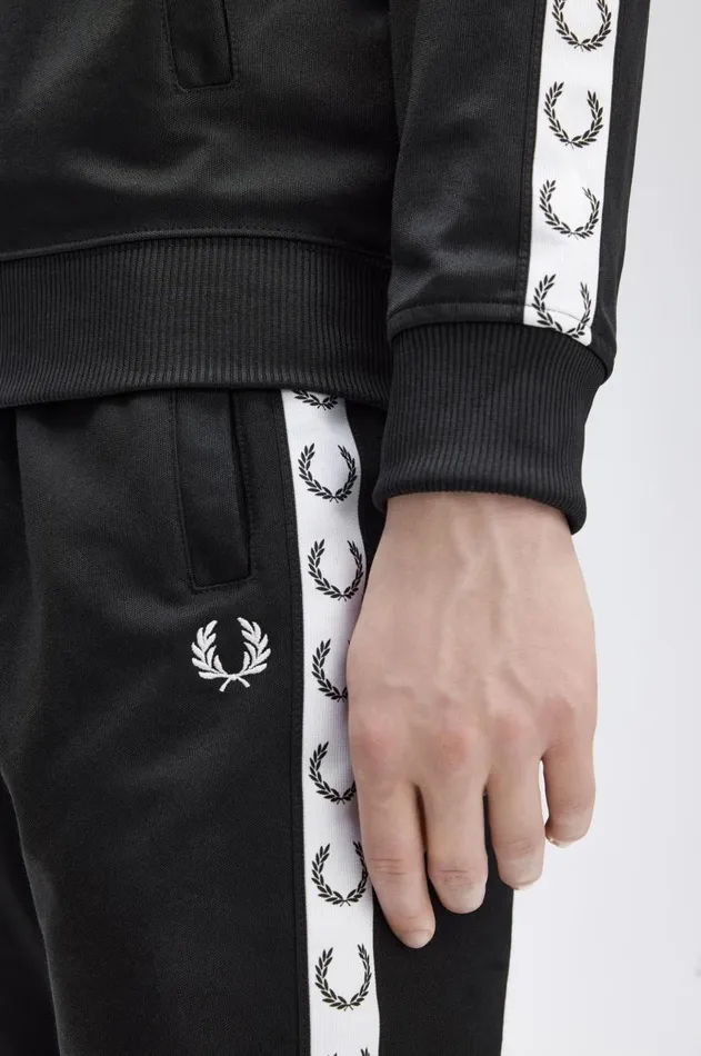 Men Tracksuits Fred Perry Taped Track Pant Black