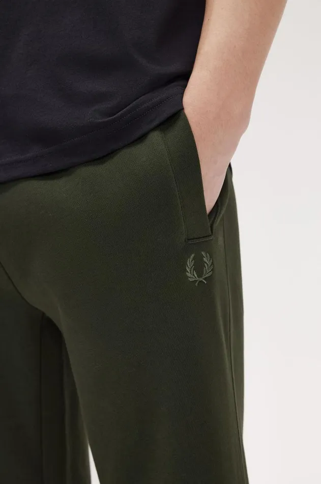 Men Trousers Fred Perry Classic Sweatpants Hunting Greenlight Oysterlaurel Wreath Green