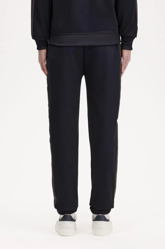 Men Trousers Fred Perry Contrast Tape Track Pants Navycarrington Brick