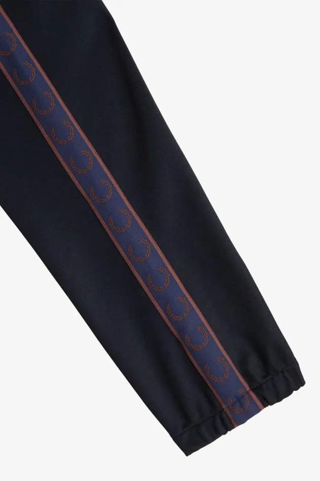 Men Trousers Fred Perry Contrast Tape Track Pants Navycarrington Brick