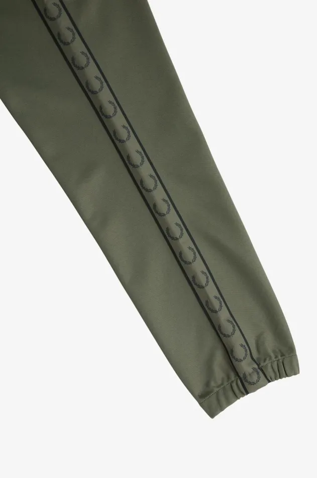 Men Trousers Fred Perry Contrast Taped Track Pants Laurel Wreath Greennight Green
