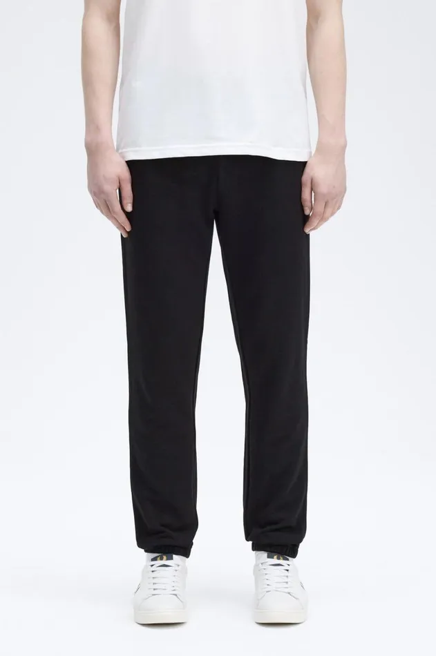 Men Trousers Fred Perry Loopback Sweatpant Black