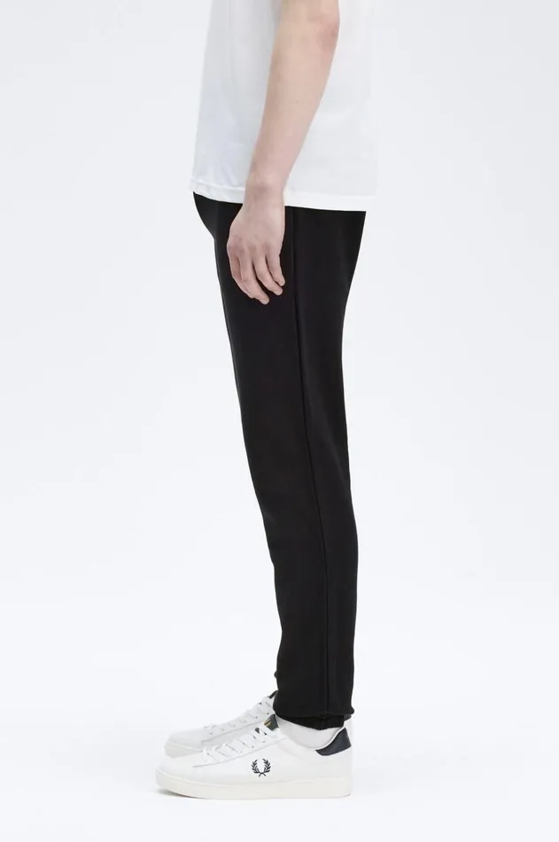 Men Trousers Fred Perry Loopback Sweatpant Black