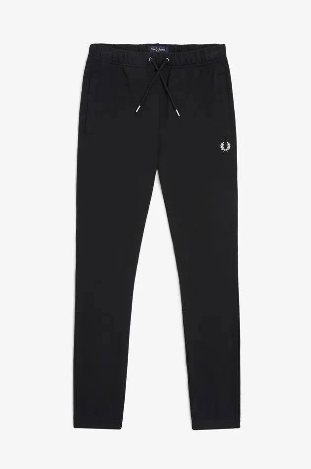 Men Trousers Fred Perry Loopback Sweatpant Black