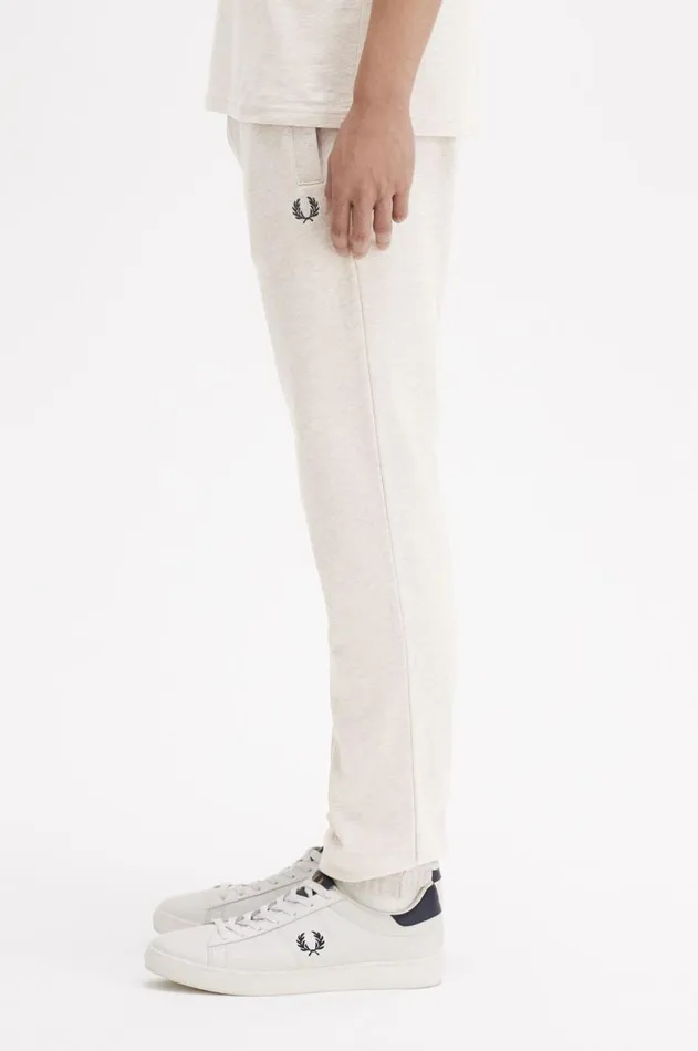 Men Trousers Fred Perry Loopback Sweatpants Porridge Marlanchor Grey