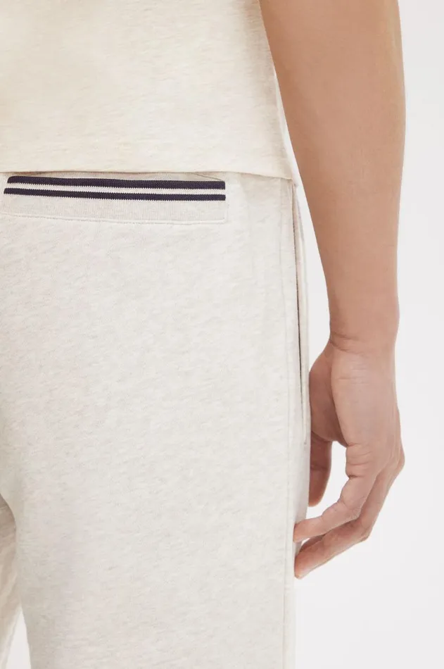 Men Trousers Fred Perry Loopback Sweatpants Porridge Marlanchor Grey