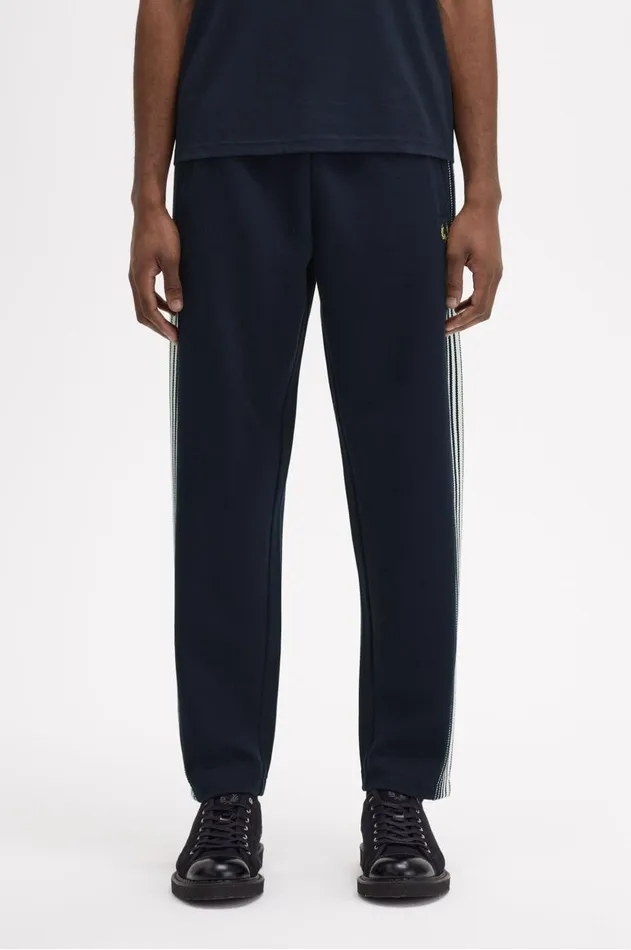 Men Trousers Fred Perry Ombre Stripe Track Pants Navy