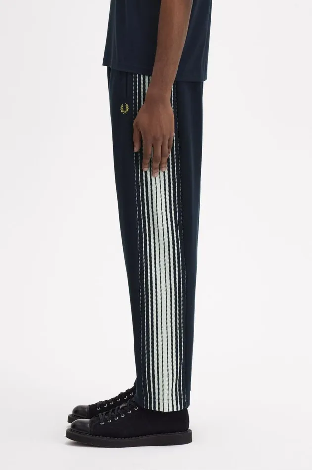 Men Trousers Fred Perry Ombre Stripe Track Pants Navy