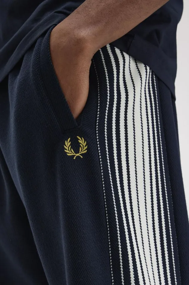 Men Trousers Fred Perry Ombre Stripe Track Pants Navy