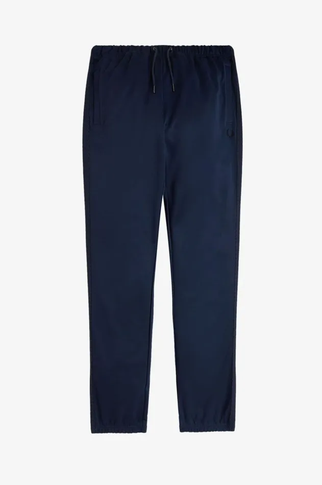Men Trousers Fred Perry Tape Detail Track Pants Dark Carbon