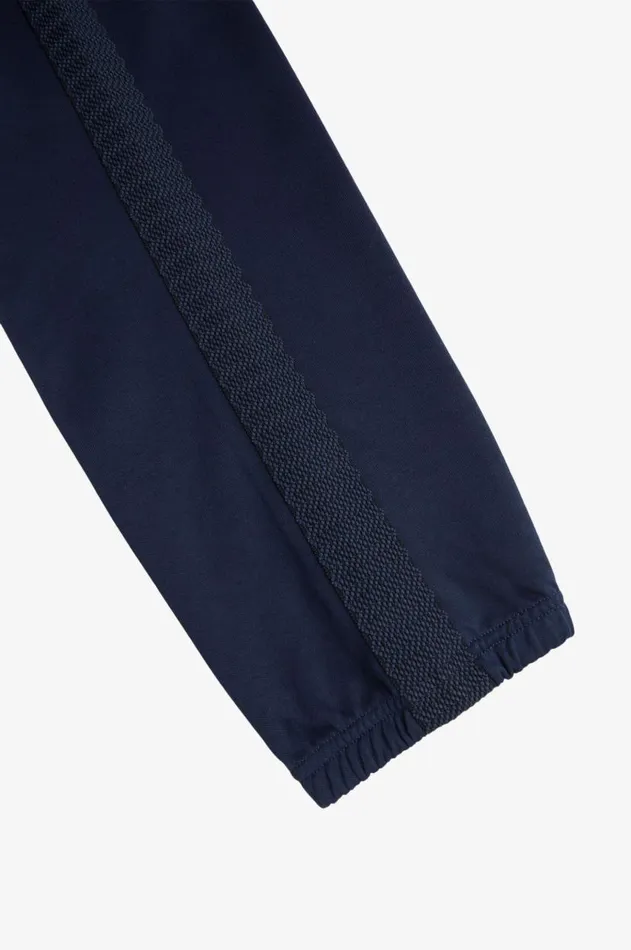 Men Trousers Fred Perry Tape Detail Track Pants Dark Carbon