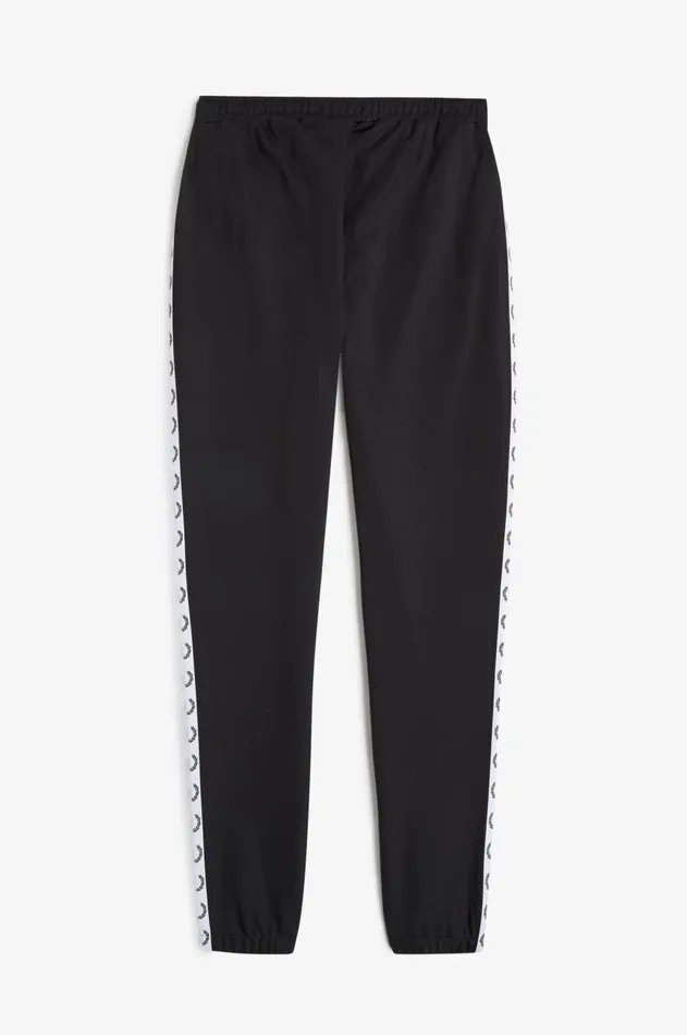Men Trousers Fred Perry Taped Track Pant Black