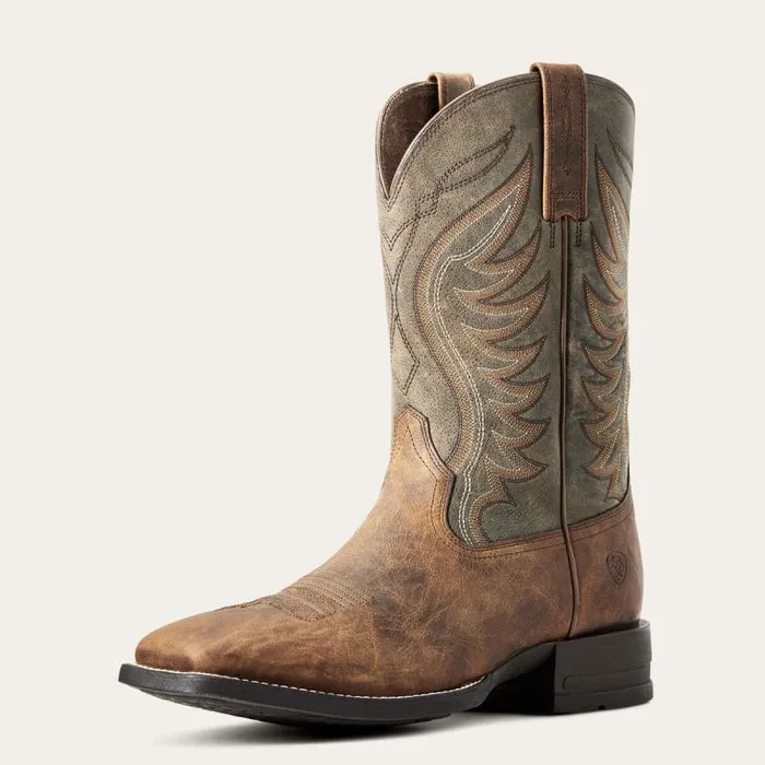 Men Western Boots Ariat Amos Cowboy Boot Sorrel Crunch