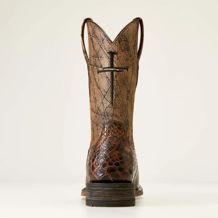 Men Western Boots Ariat Backwater Western Boot Brown American Alligator Men Western Boots Ariat Backwater Western Boot Brown American Alligator