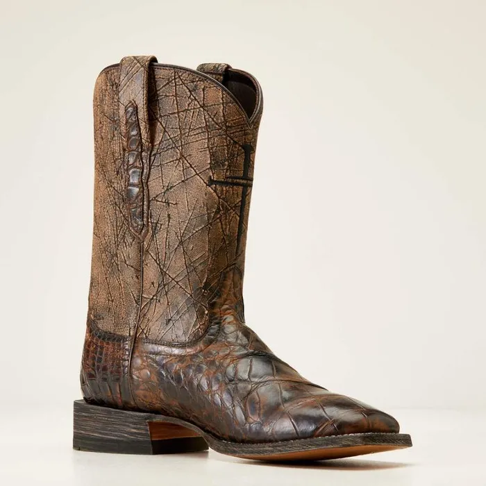 Men Western Boots Ariat Backwater Western Boot Brown American Alligator Men Western Boots Ariat Backwater Western Boot Brown American Alligator