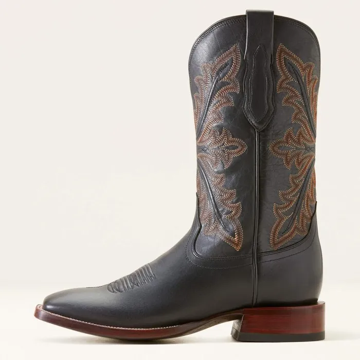 Men Western Boots Ariat Bench Made Bassett Cowboy Boot Cool Black Bison Men Western Boots Ariat Bench Made Bassett Cowboy Boot Cool Black Bison