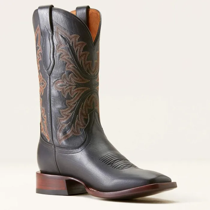 Men Western Boots Ariat Bench Made Bassett Cowboy Boot Cool Black Bison Men Western Boots Ariat Bench Made Bassett Cowboy Boot Cool Black Bison