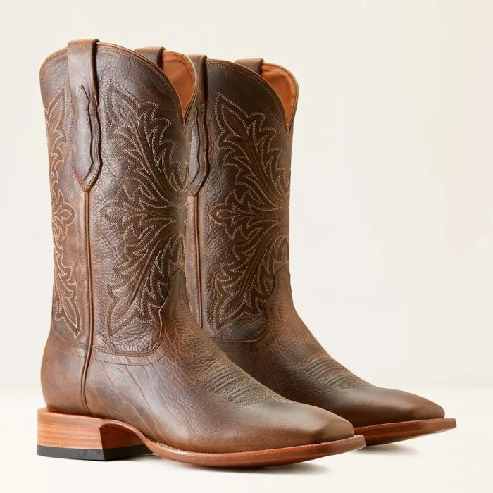 Men Western Boots Ariat Bench Made Bassett Cowboy Boot Earth Brown Bison Men Western Boots Ariat Bench Made Bassett Cowboy Boot Earth Brown Bison