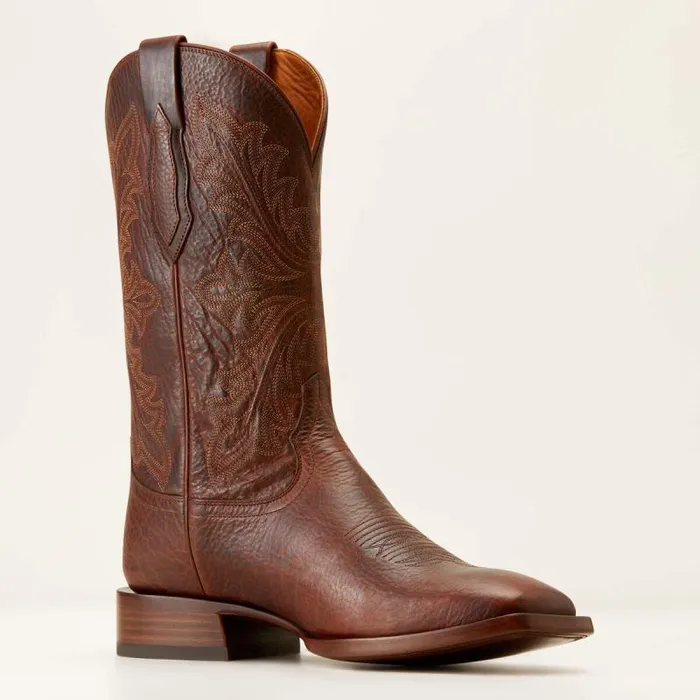 Men Western Boots Ariat Bench Made Bassett Cowboy Boot Saddle Brown Bison Men Western Boots Ariat Bench Made Bassett Cowboy Boot Saddle Brown Bison