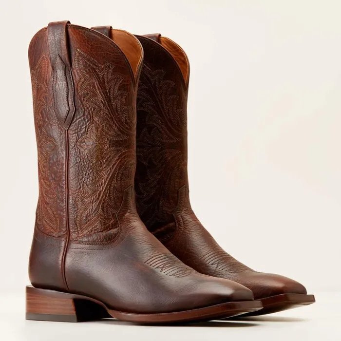 Men Western Boots Ariat Bench Made Bassett Cowboy Boot Saddle Brown Bison Men Western Boots Ariat Bench Made Bassett Cowboy Boot Saddle Brown Bison