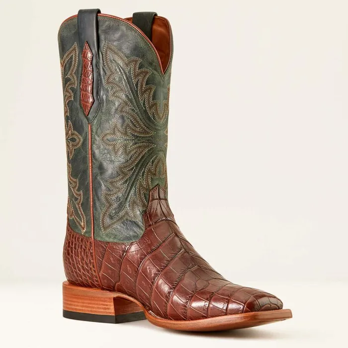 Men Western Boots Ariat Bench Made Bassett Western Boot Whiskey Nile Crocforest Green Men Western Boots Ariat Bench Made Bassett Western Boot Whiskey Nile Crocforest Green