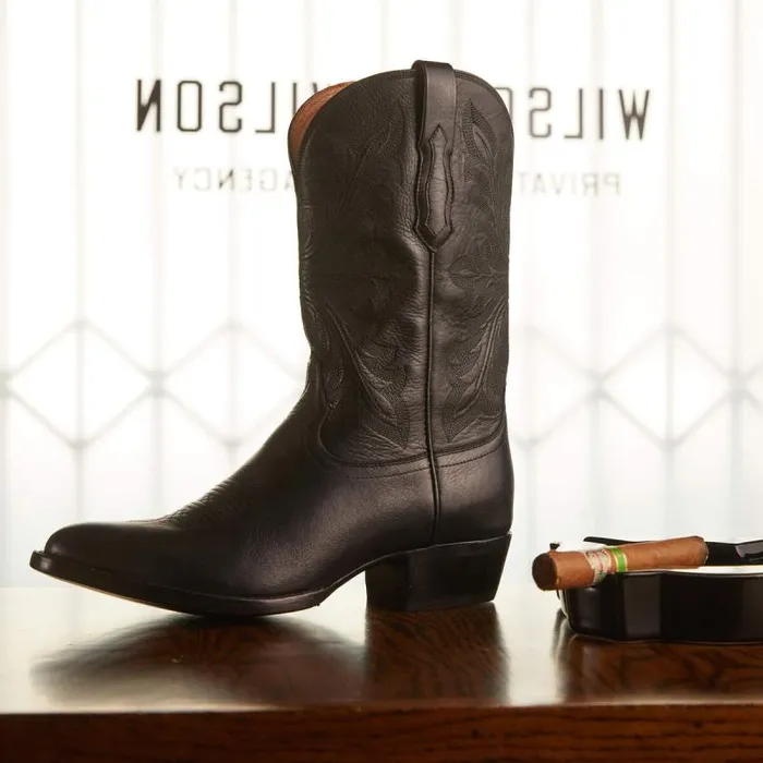 Men Western Boots Ariat Bench Made James Western Boot Cool Black Bison Men Western Boots Ariat Bench Made James Western Boot Cool Black Bison
