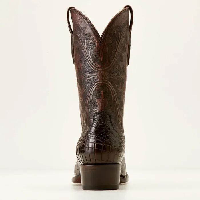 Men Western Boots Ariat Bench Made James Western Boot Hickory American Alligator Men Western Boots Ariat Bench Made James Western Boot Hickory American Alligator