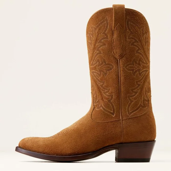 Men Western Boots Ariat Bench Made James Western Boot Oiled Tan Roughout Men Western Boots Ariat Bench Made James Western Boot Oiled Tan Roughout