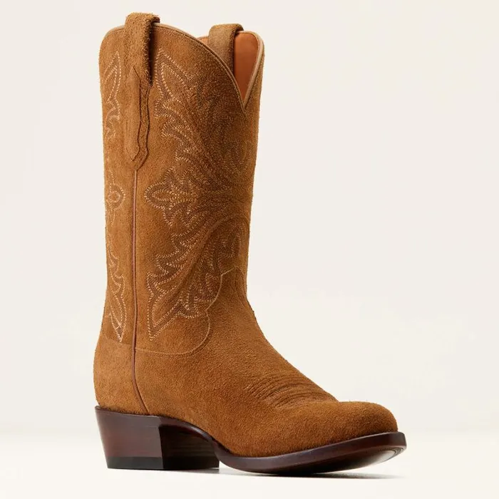 Men Western Boots Ariat Bench Made James Western Boot Oiled Tan Roughout Men Western Boots Ariat Bench Made James Western Boot Oiled Tan Roughout