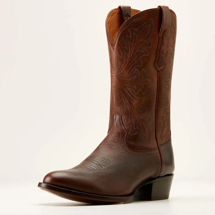 Men Western Boots Ariat Bench Made James Western Boot Saddle Brown Bison