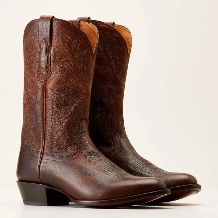 Men Western Boots Ariat Bench Made James Western Boot Saddle Brown Bison