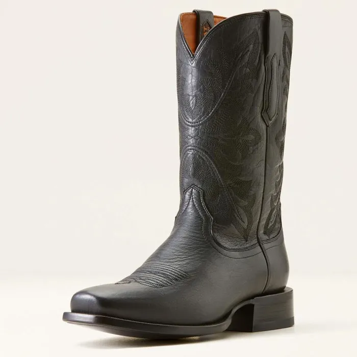 Men Western Boots Ariat Bench Made Stilwell Cowboy Boot Cool Black Bison