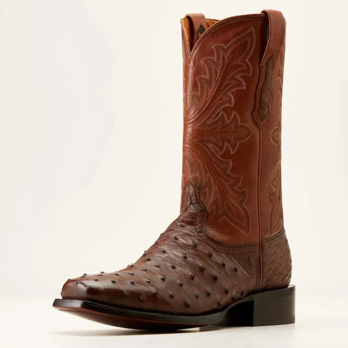 Men Western Boots Ariat Bench Made Stilwell Western Boot Bourbon Full Quill Ostrich Men Western Boots Ariat Bench Made Stilwell Western Boot Bourbon Full Quill Ostrich