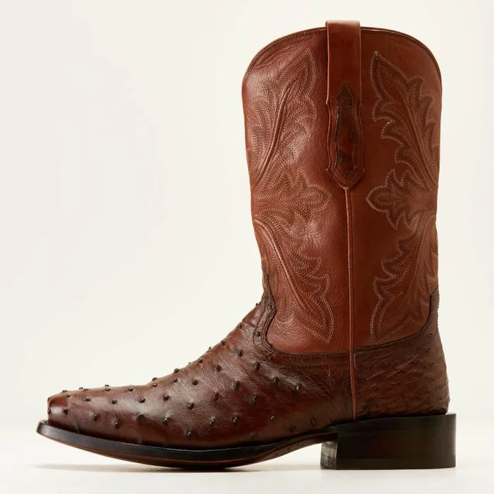 Men Western Boots Ariat Bench Made Stilwell Western Boot Bourbon Full Quill Ostrich Men Western Boots Ariat Bench Made Stilwell Western Boot Bourbon Full Quill Ostrich