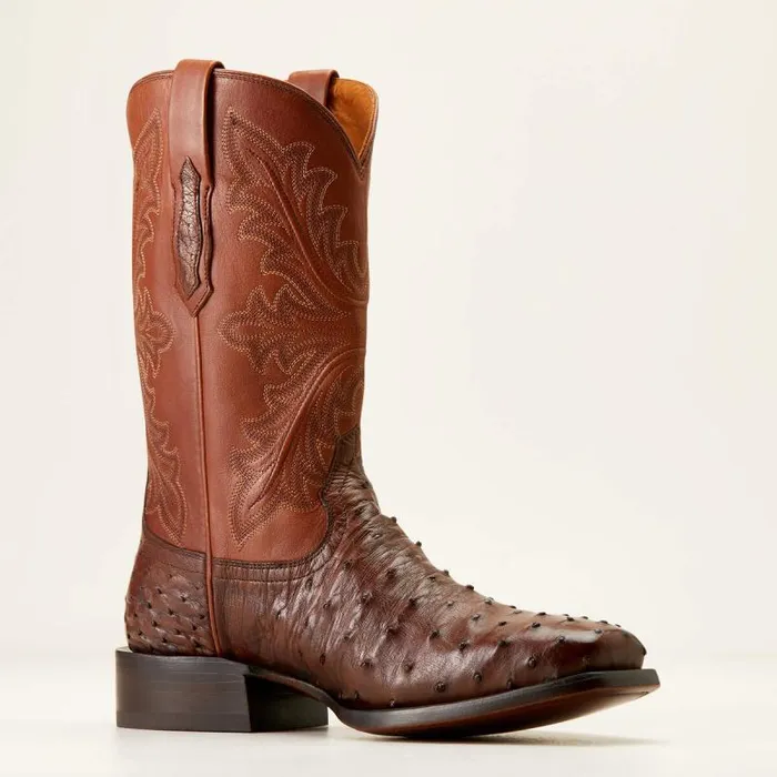 Men Western Boots Ariat Bench Made Stilwell Western Boot Bourbon Full Quill Ostrich Men Western Boots Ariat Bench Made Stilwell Western Boot Bourbon Full Quill Ostrich