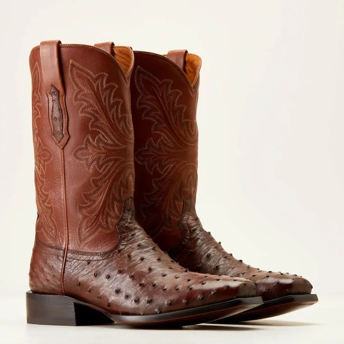Men Western Boots Ariat Bench Made Stilwell Western Boot Bourbon Full Quill Ostrich Men Western Boots Ariat Bench Made Stilwell Western Boot Bourbon Full Quill Ostrich
