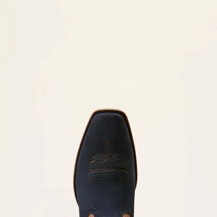 Men Western Boots Ariat Bench Made Stilwell Western Boot Oiled Navy Roughout