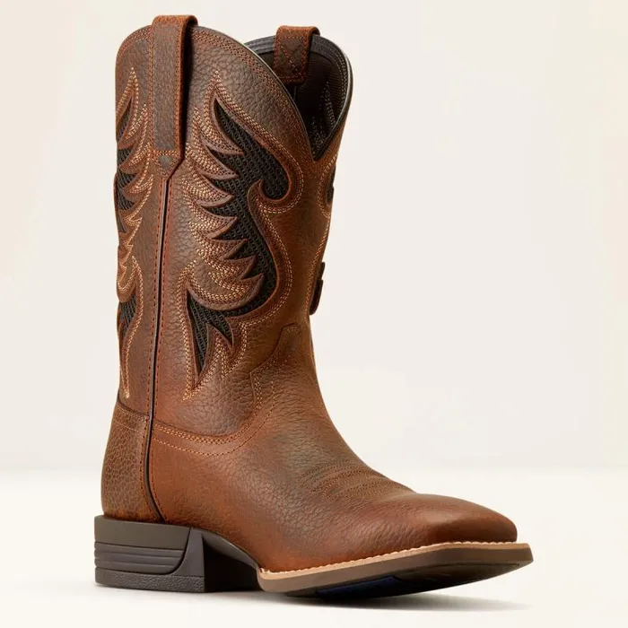 Men Western Boots Ariat Cowpuncher VentTEK Cowboy Boot Brown Oiled Rowdy
