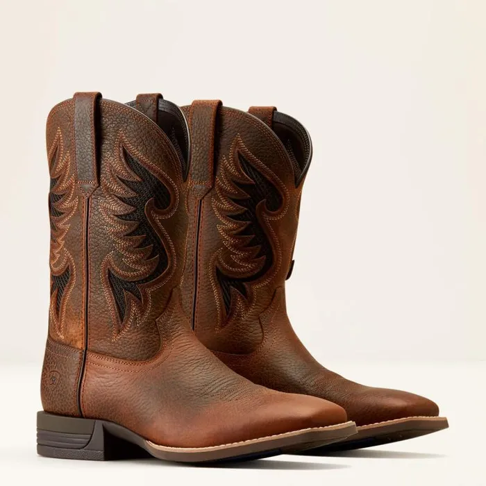 Men Western Boots Ariat Cowpuncher VentTEK Cowboy Boot Brown Oiled Rowdy