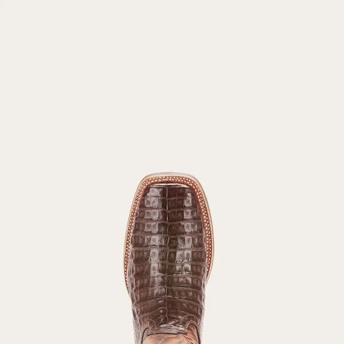 Men Western Boots Ariat Double Down Western Boot Antique Pecan Caiman Belly Men Western Boots Ariat Double Down Western Boot Antique Pecan Caiman Belly