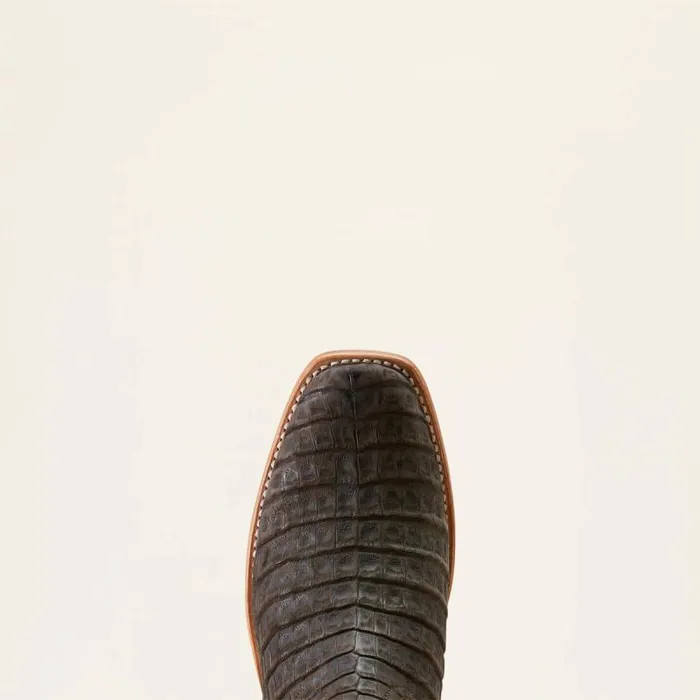 Men Western Boots Ariat Futurity Finalist Cowboy Boot Brushed Chocolate Caiman Belly Washed Gold Men Western Boots Ariat Futurity Finalist Cowboy Boot Brushed Chocolate Caiman Belly Washed Gold