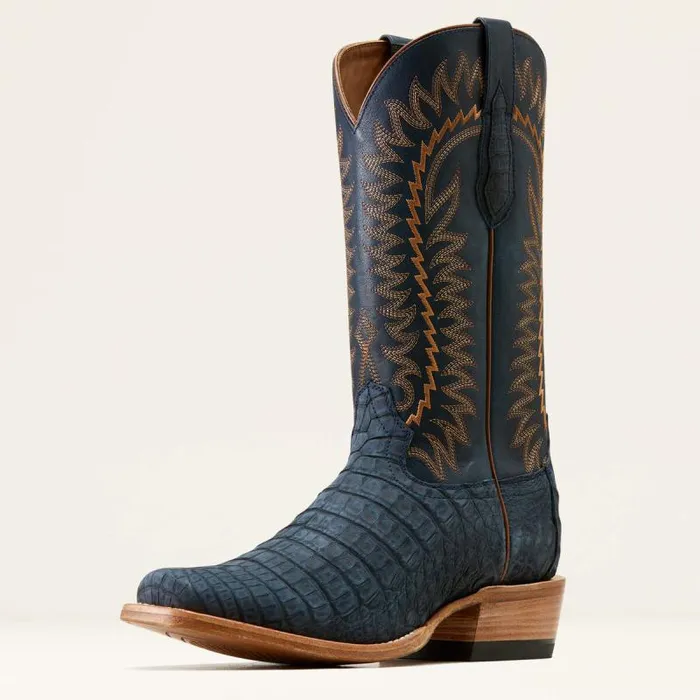 Men Western Boots Ariat Futurity Finalist Cowboy Boot Navy Sueded Caiman Bellypremium Denim Men Western Boots Ariat Futurity Finalist Cowboy Boot Navy Sueded Caiman Bellypremium Denim
