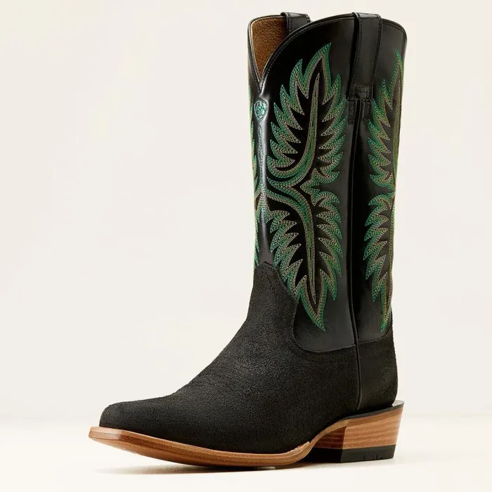 Men Western Boots Ariat Futurity Rider Cowboy Boot Smokey Roughoutblack