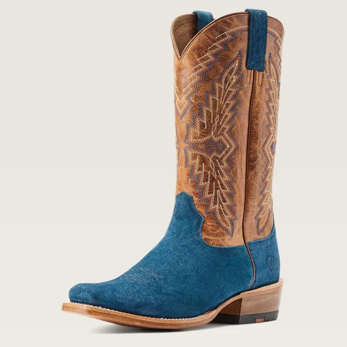 Men Western Boots Ariat Futurity Showman Western Boot Stone Blue Roughout