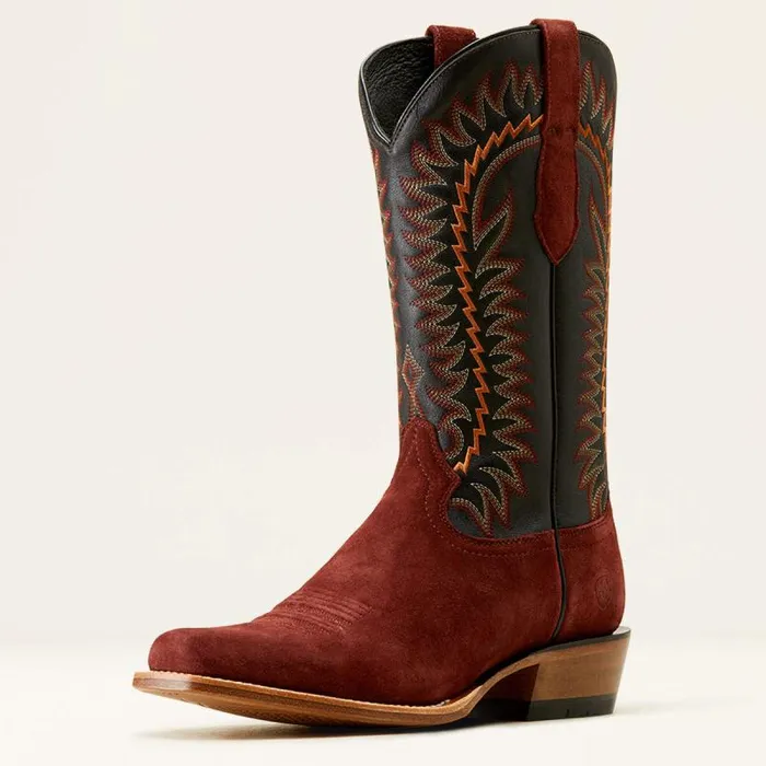 Men Western Boots Ariat Futurity Time Cowboy Boot Mahogany Roughoutblack